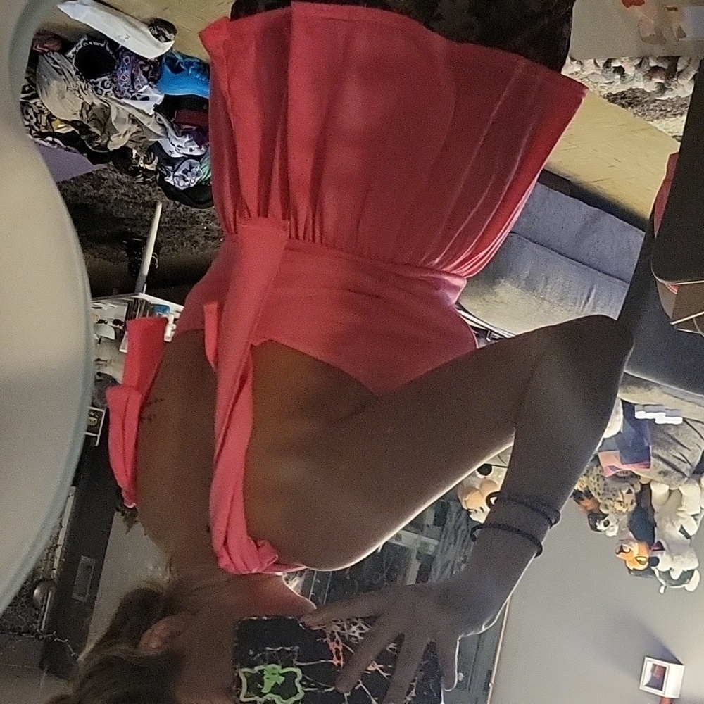 Nwot neon pink peplum top - Picture 3 of 5